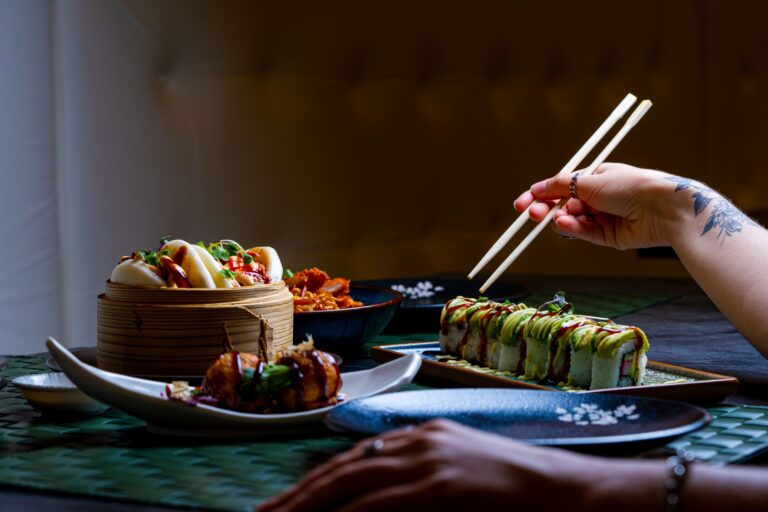 Japanese food restaurant table